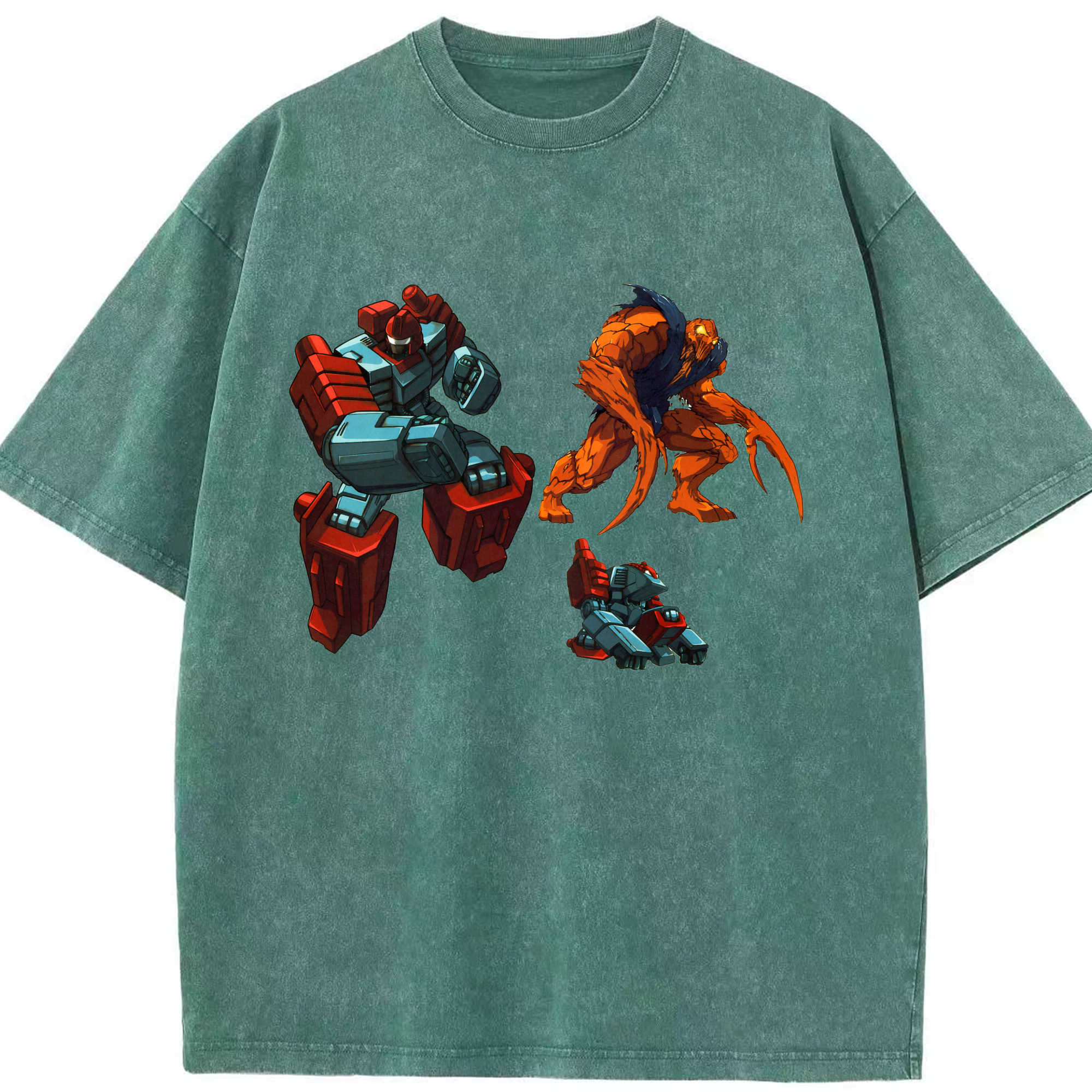 （画像用）  綿100% ヴィンテージ風 半袖Tシャツ（フロントプリント）